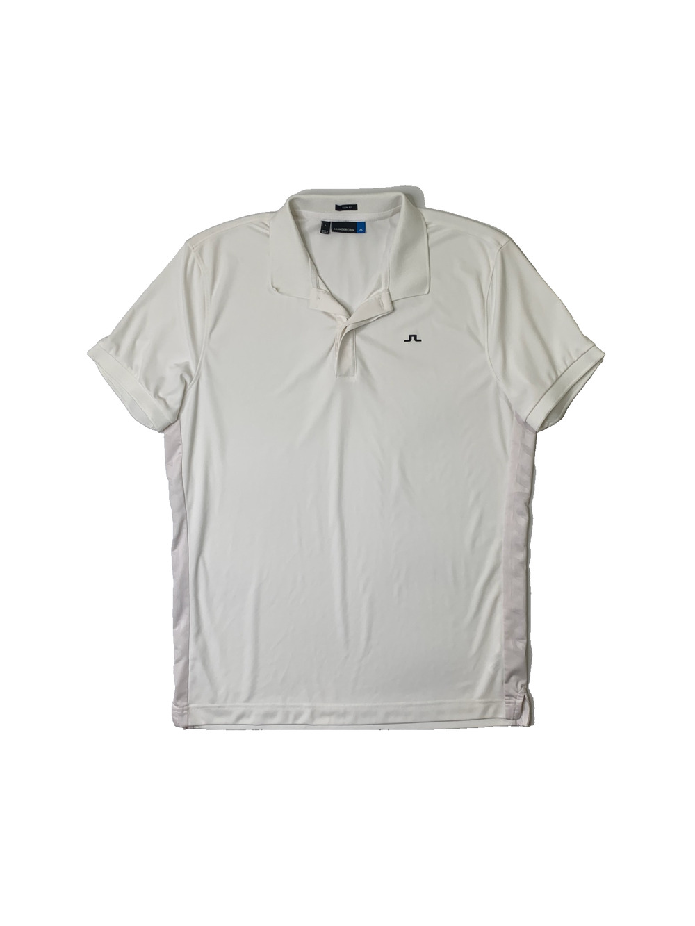 J Lindeberg Polo Shirt Mens L‎ Large White Jack Slim Fit Tx Jersey Performance